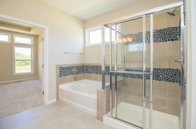 Stylish Shower with Glass Door